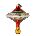 Load image into Gallery viewer, Christmas Spinning Top Handmade Glass Christmas ornament
