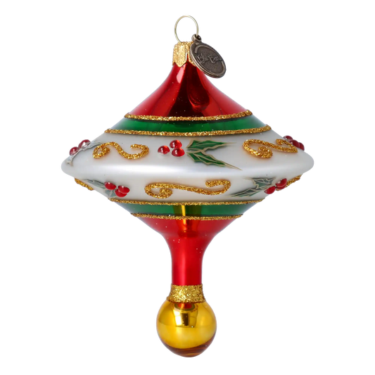 Christmas Spinning Top Handmade Glass Christmas ornament