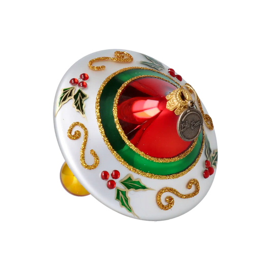 Christmas Spinning Top Handmade Glass Christmas ornament