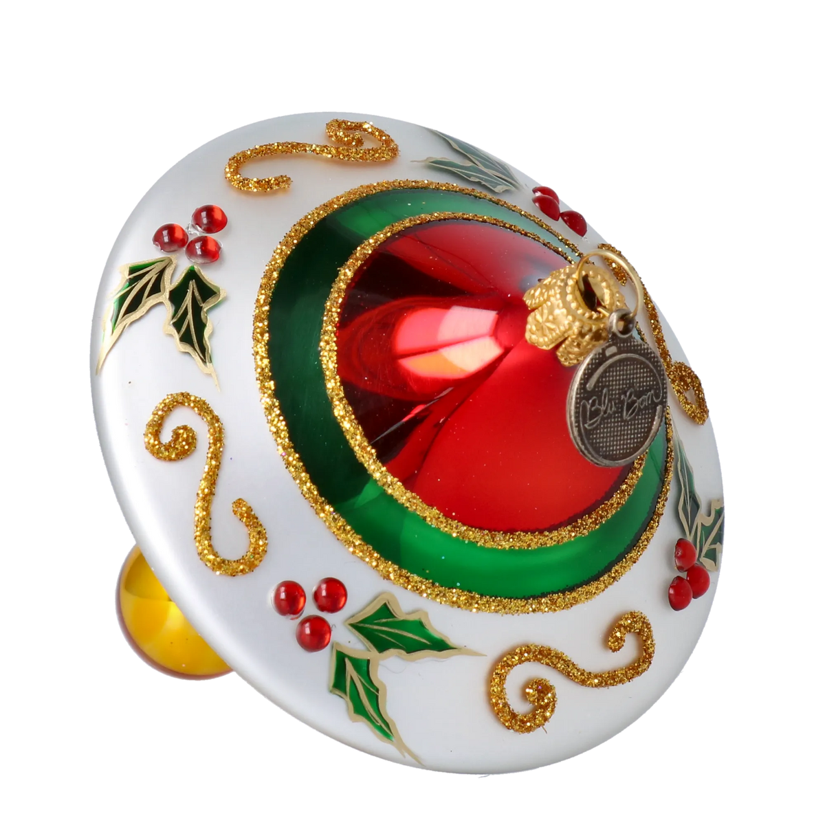 Ruby Frost Cadence | Hand-Painted Glass Ornament | Blubom 2022-528