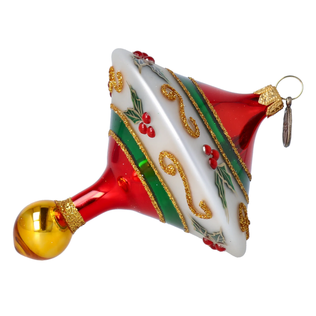 Ruby Frost Cadence | Hand-Painted Glass Ornament | Blubom 2022-528