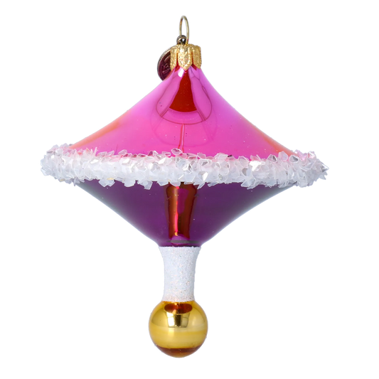 Magenta Plum Spinning Drop Premium christmas glass ornament 2022-529