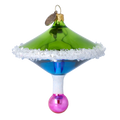 Verdant Frost Horizon | Hand-Painted Glass Ornament | Blubom 2022-531