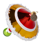 Crimson Glacial Pulse | Hand-Painted Glass Ornament | Blubom 2022-533