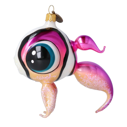 Aqua Dreamer Handmade Glass Christmas ornament fish.