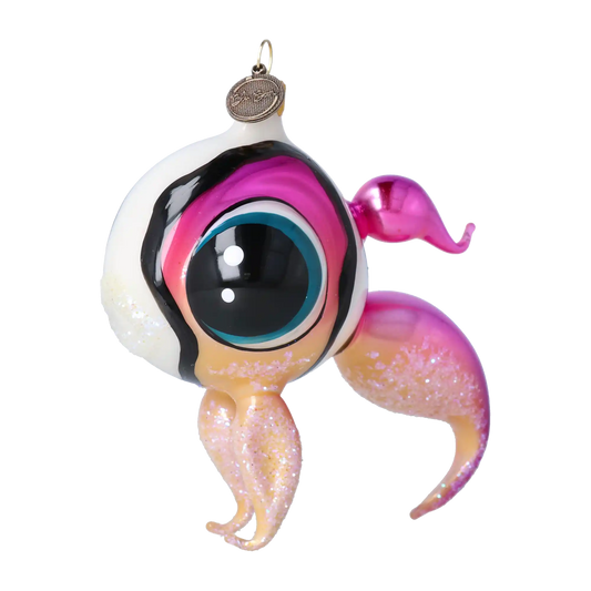 Aqua Dreamer Handmade Glass Christmas ornament fish.