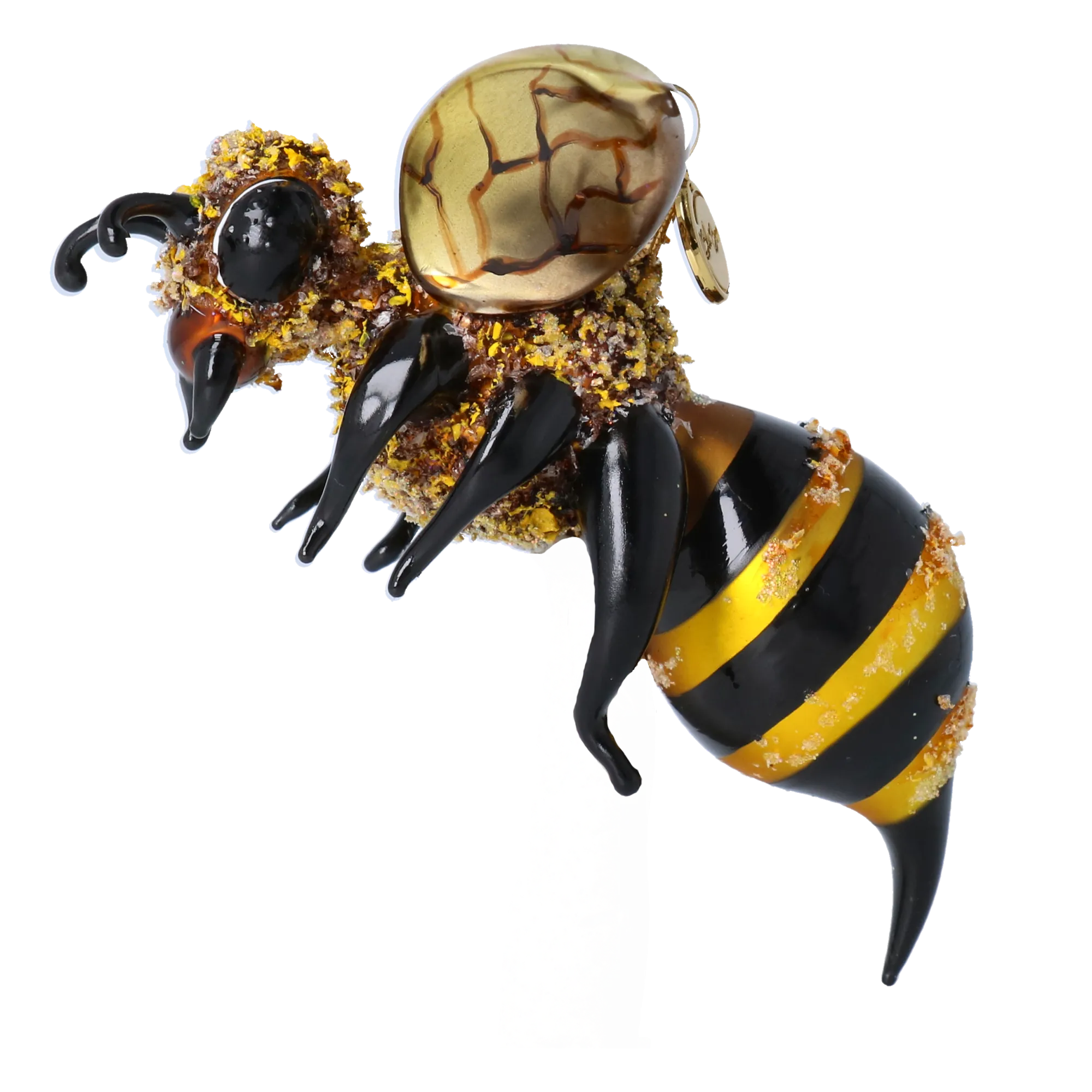 Honeybee. Handmade Glass Christmas ornament. 2022-535