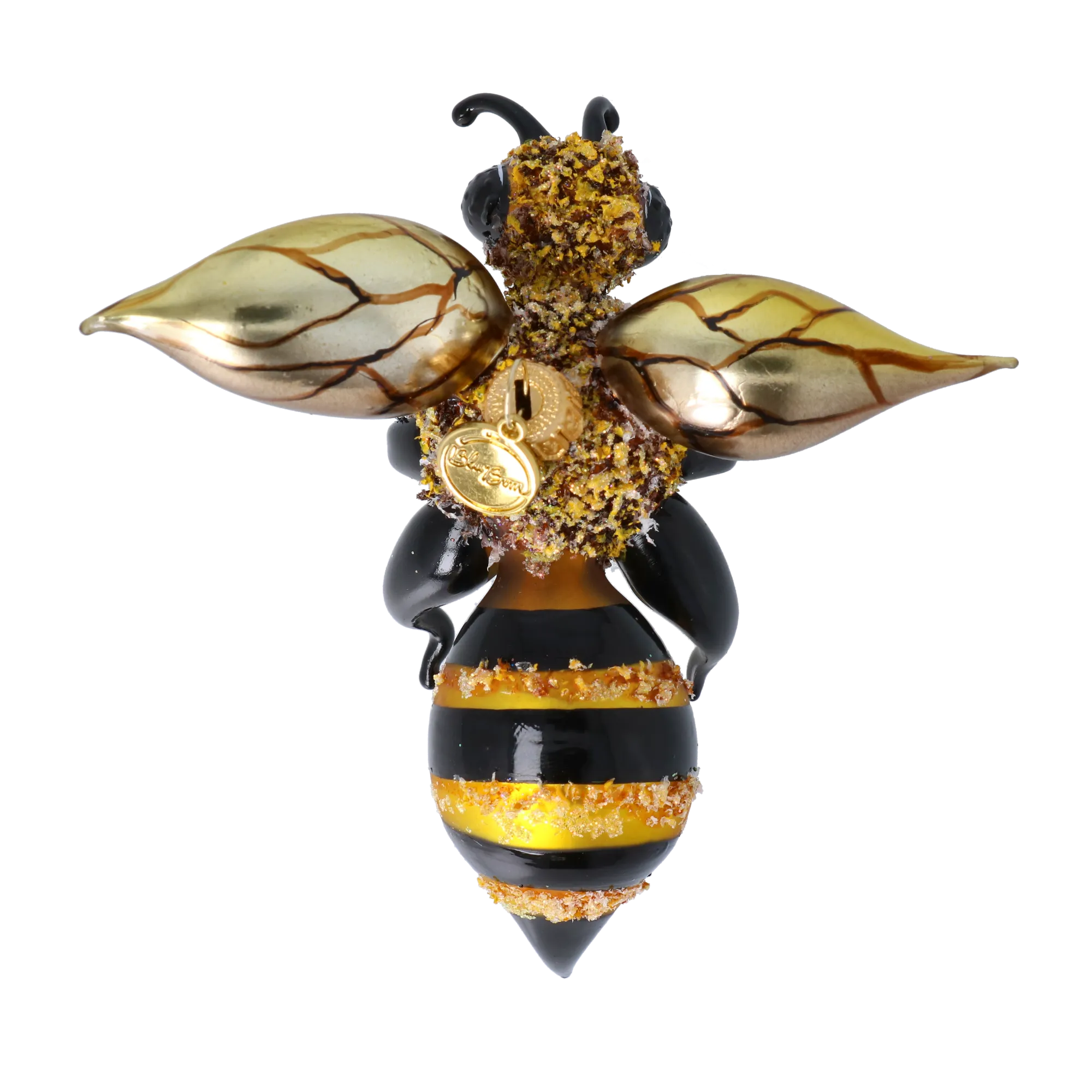 Honeybee. Handmade Glass Christmas ornament. 2022-535