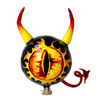 Malevolent Infernal Gaze | Hand-Painted Glass Ornament | Blubom 2022-538