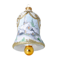 Load image into Gallery viewer, Winter Chapel Bell  Tree  Handmade Glass Christmas ornament

