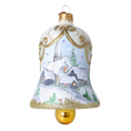 Load image into Gallery viewer, Winter Chapel Bell  Tree  Handmade Glass Christmas ornament
