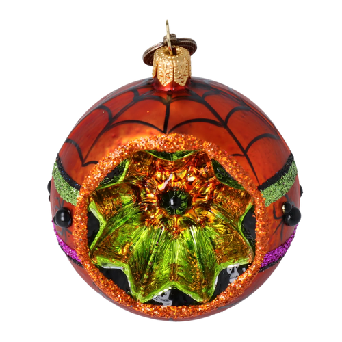 Amber Midnight Bloom | Hand-Painted Glass Ornament | Blubom 2022-542