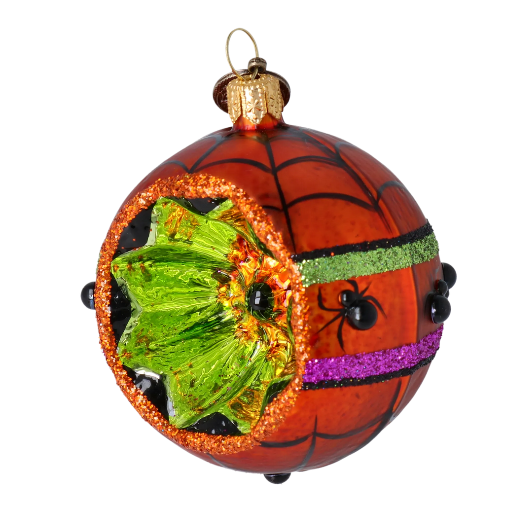 Amber Midnight Bloom | Hand-Painted Glass Ornament | Blubom 2022-542