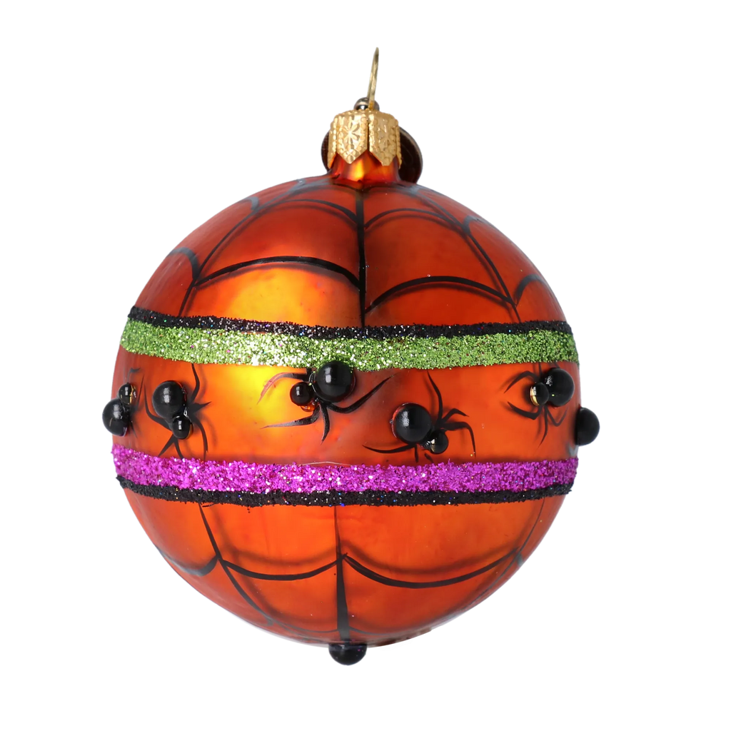 Amber Midnight Bloom | Hand-Painted Glass Ornament | Blubom 2022-542