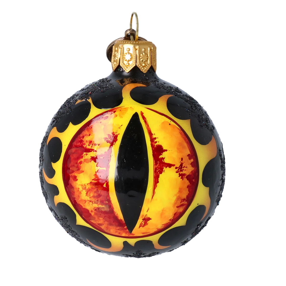 Obsidian Vigil | Hand-Painted Glass Ornament | Blubom 2022-543