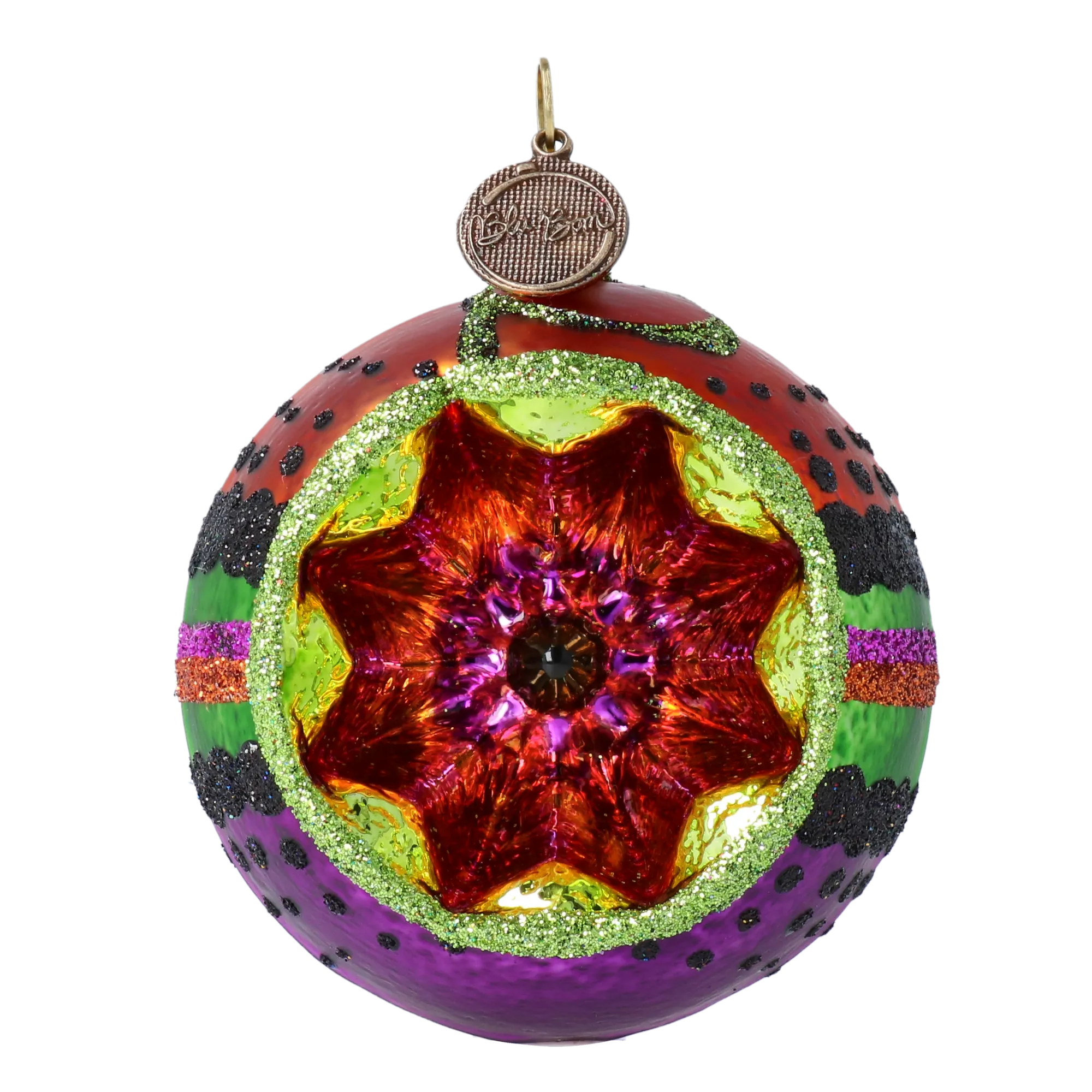 Velvet Nocturne Flare | Hand-Painted Glass Ornament | Blubom 2022-549