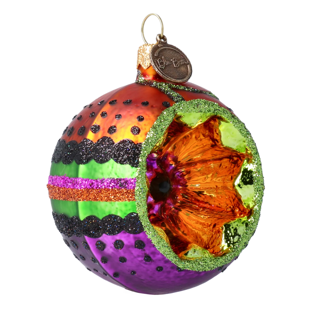 Velvet Nocturne Flare | Hand-Painted Glass Ornament | Blubom 2022-549