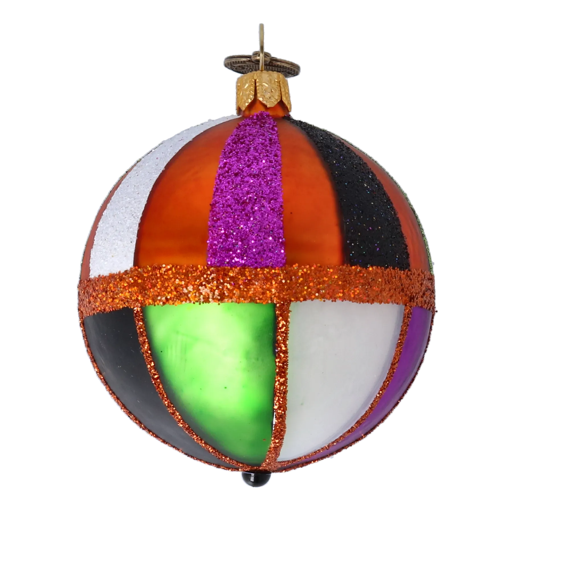 Amber Midnight Pulse | Hand-Painted Glass Ornament | Blubom 2022-552