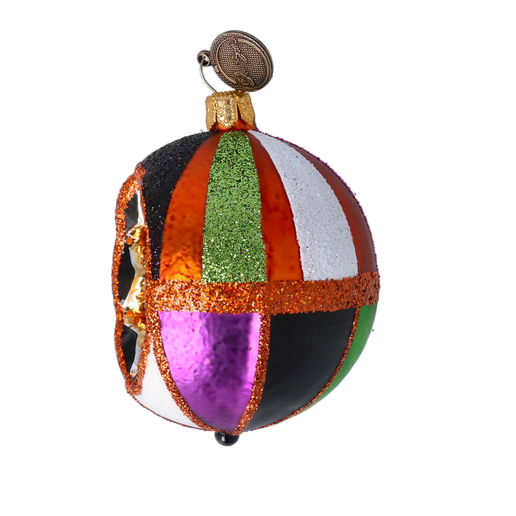 Amber Midnight Pulse | Hand-Painted Glass Ornament | Blubom 2022-552