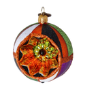 Amber Midnight Pulse | Hand-Painted Glass Ornament | Blubom 2022-552