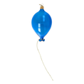 Charger l'image dans la visionneuse de la galerie, Glass Blue Balloon. Handmade Glass Christmas ornament. 2022-554

