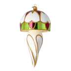 Gilded Alabaster Resonance | Hand-Painted Glass Ornament | Blubom 2022-560