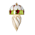 Alabaster Solitude Drift | Hand-Painted Glass Ornament | Blubom 2022-563