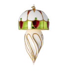 Alabaster Solitude Drift | Hand-Painted Glass Ornament | Blubom 2022-563