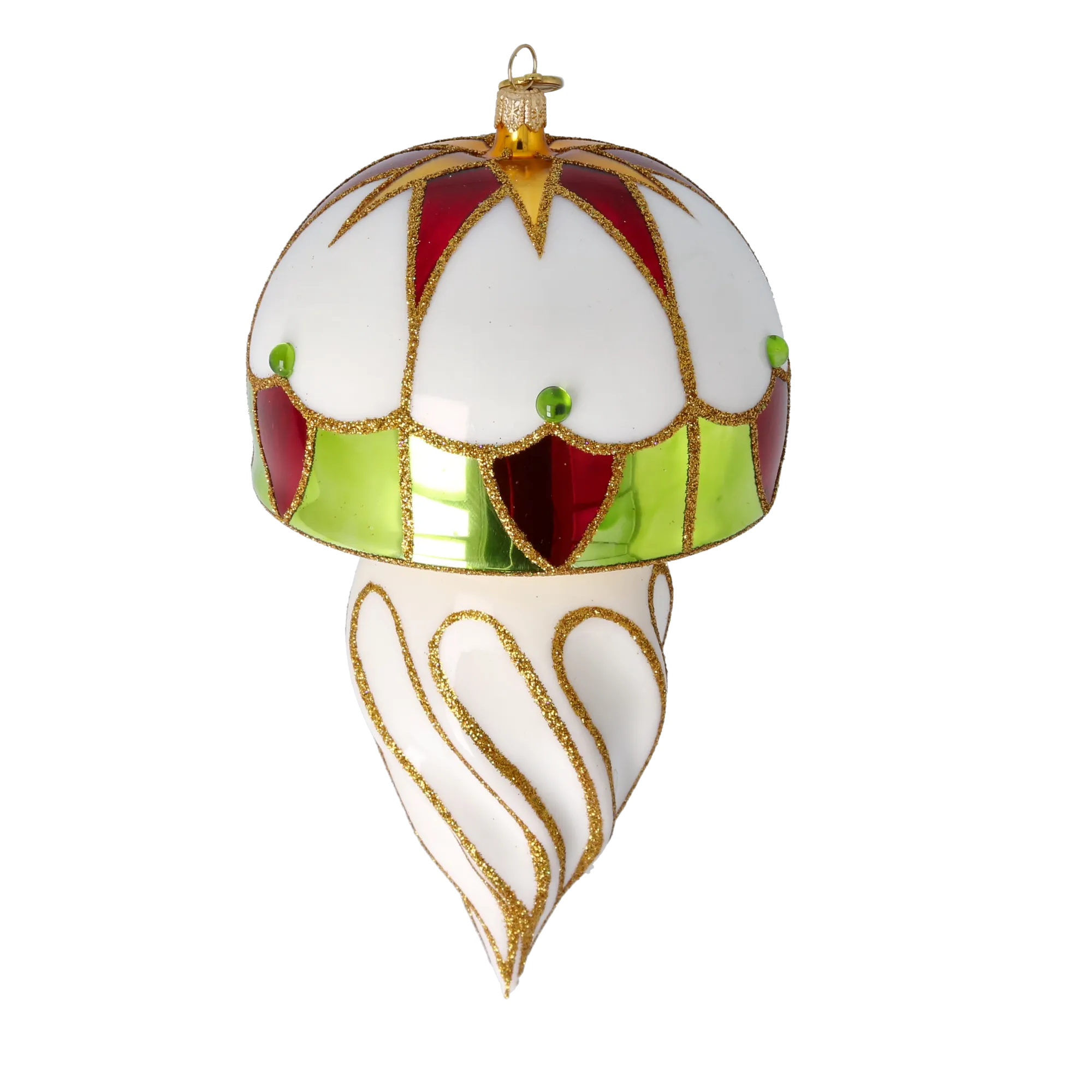Alabaster Solitude Drift | Hand-Painted Glass Ornament | Blubom 2022-563