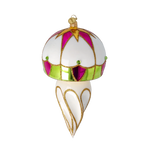 Alabaster Solitude Drift | Hand-Painted Glass Ornament | Blubom 2022-563