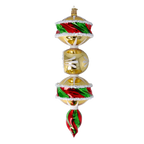 Crimson Gilded Resonance | Hand-Painted Glass Ornament | Blubom 2022-564