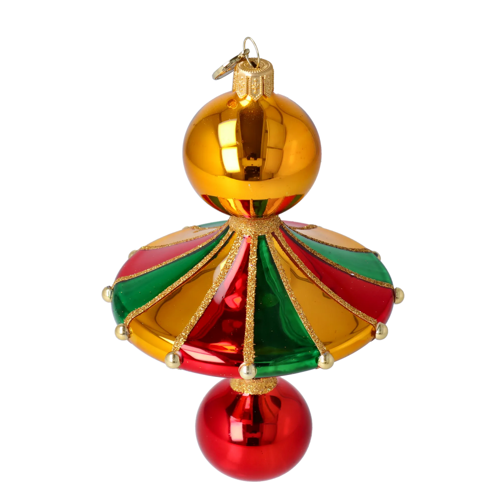 Amber Zenith Rhythm | Hand-Painted Glass Ornament | Blubom 2022-565