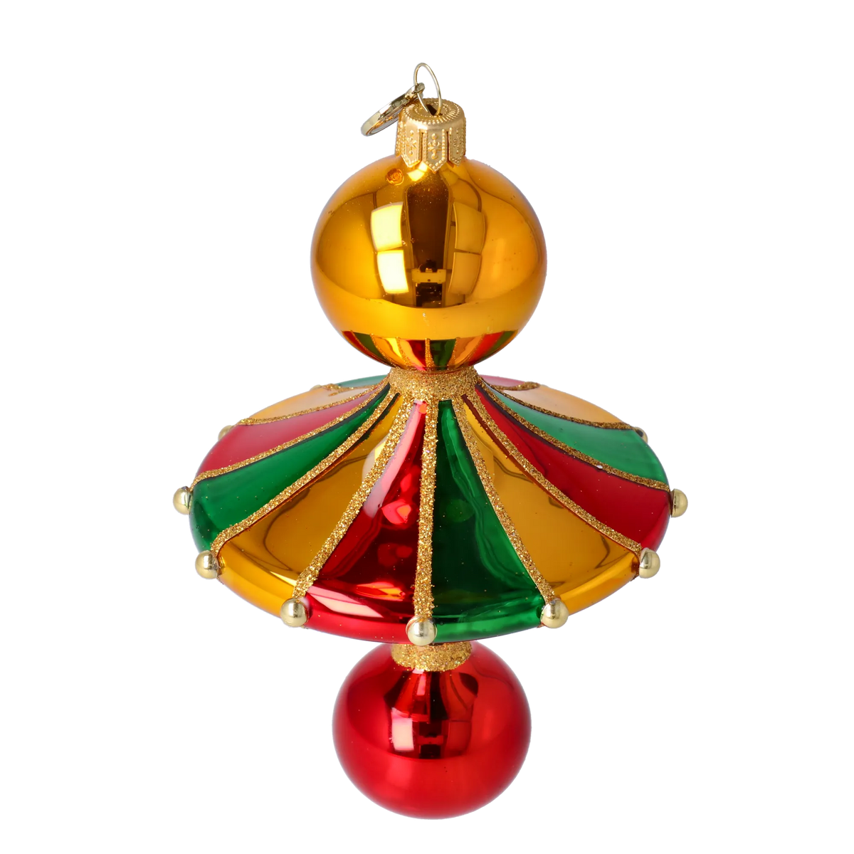 Amber Zenith Rhythm | Hand-Painted Glass Ornament | Blubom 2022-565