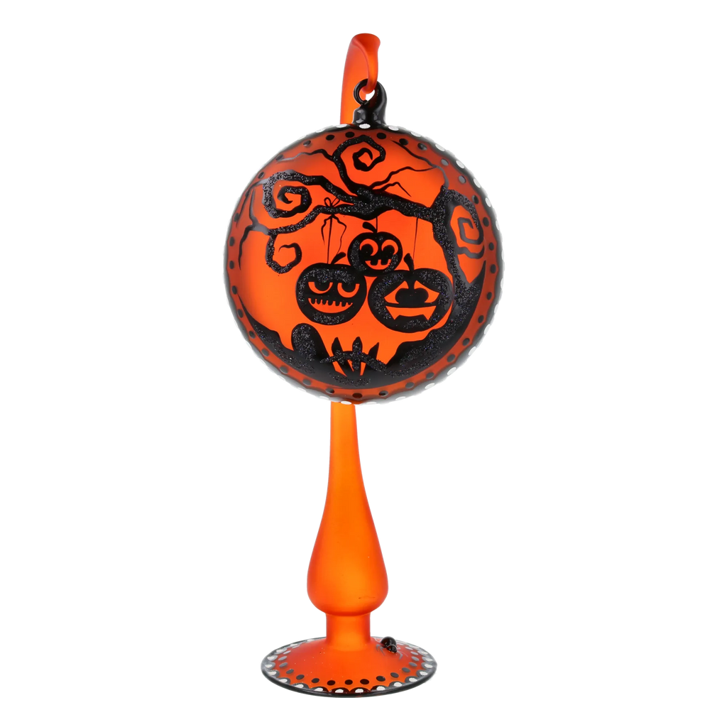 Amber Midnight Vigil | Hand-Painted Glass Ornament | Blubom 2022-567