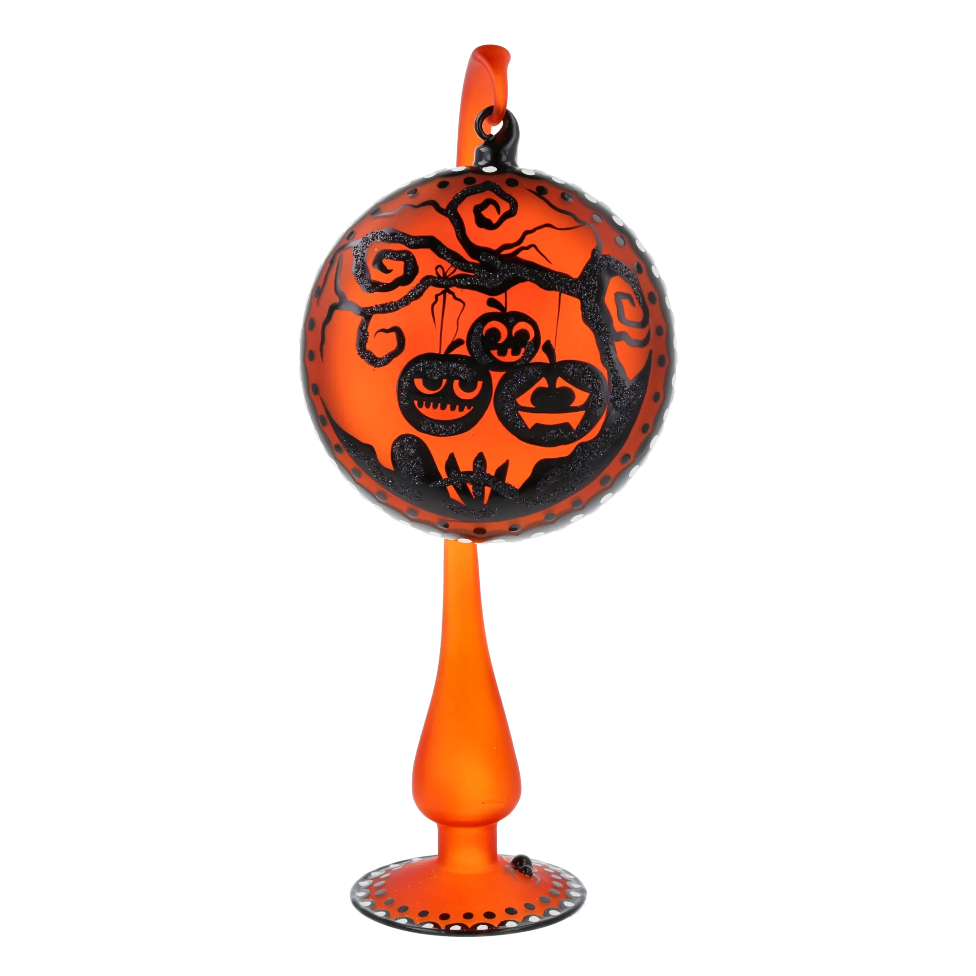 Amber Midnight Vigil | Hand-Painted Glass Ornament | Blubom 2022-567