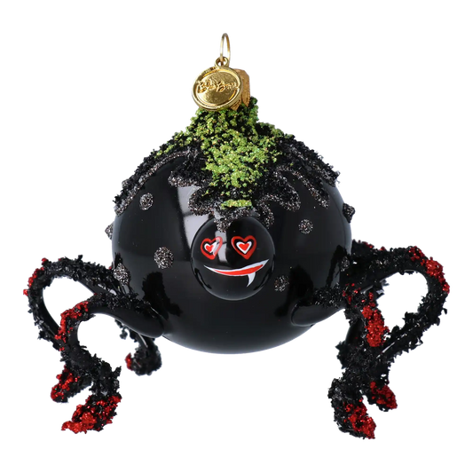 Lovebite Spide Halloween Handmade Glass Christmas ornament