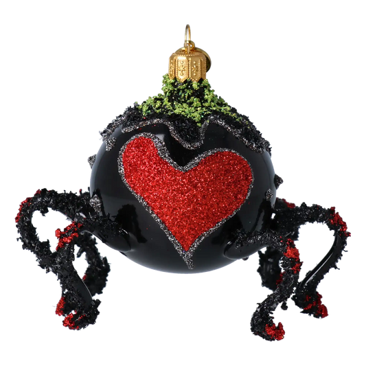 Spider in Love - Charming Glass Decoration.