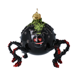 Many-Eyed Spider in Onyx & Moss