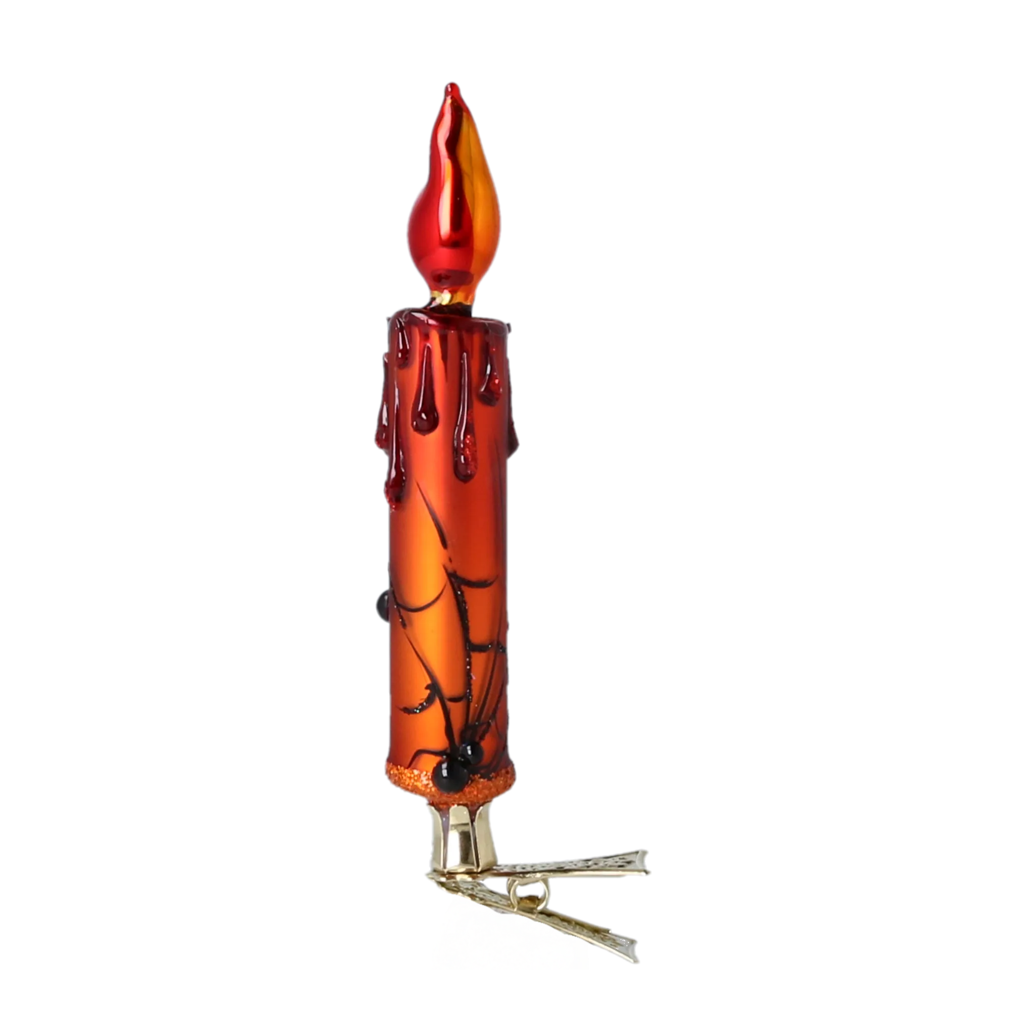 Clip-On Candle in Amber Cobweb