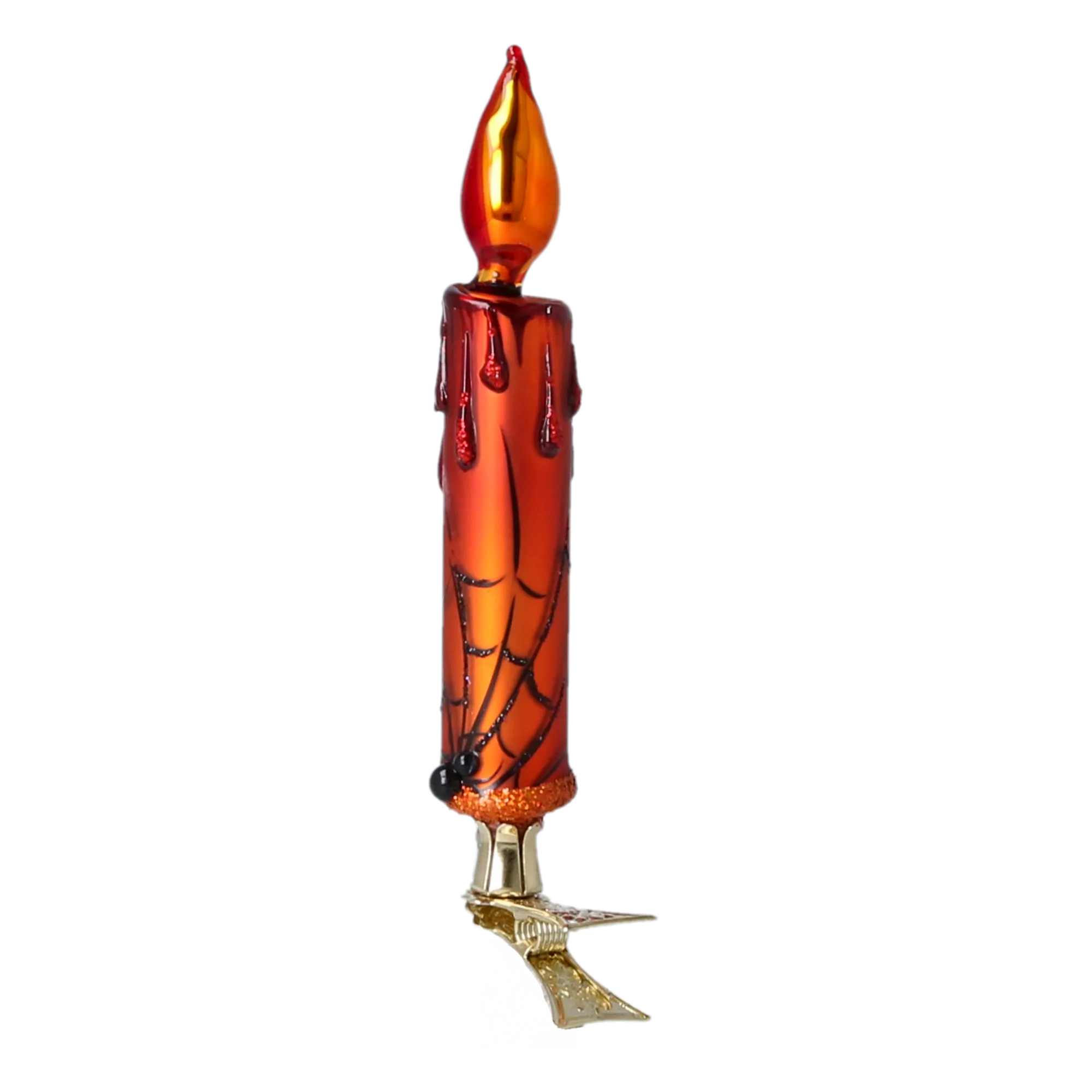 Crimson Weaver Vigil | Hand-Painted Glass Ornament | Blubom 2022-570
