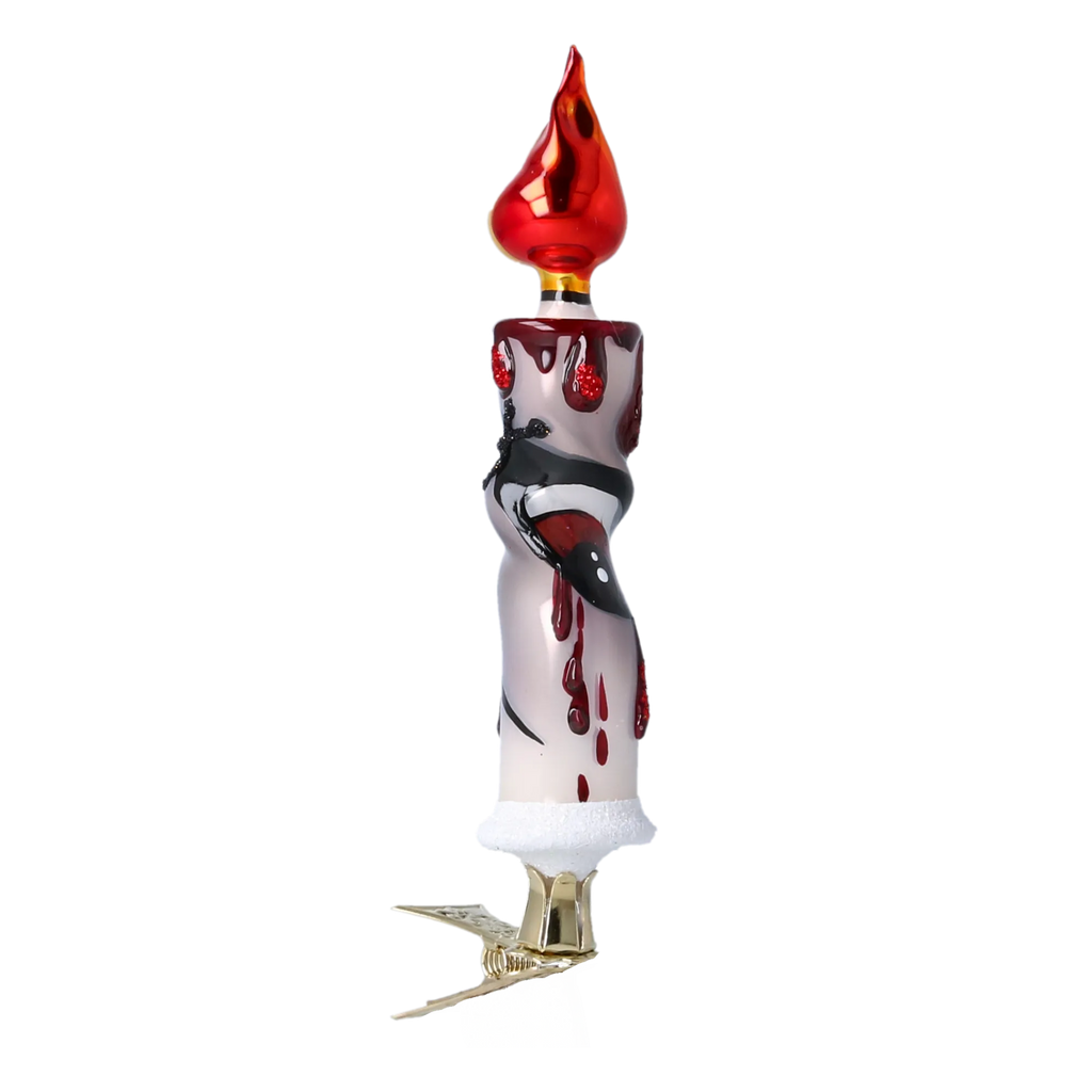 Sanguine Midnight Vigil | Hand-Painted Glass Ornament | Blubom 2022-572