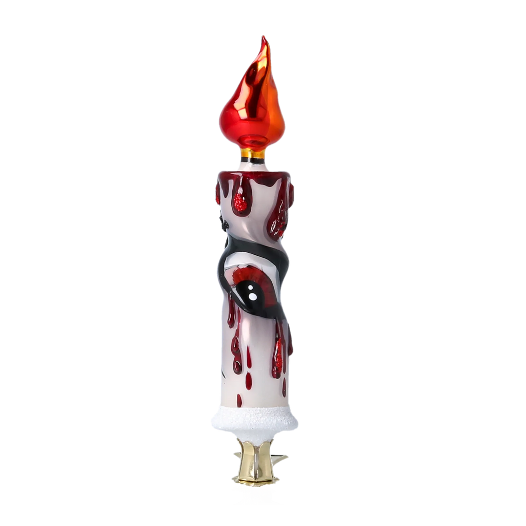 Sanguine Midnight Vigil | Hand-Painted Glass Ornament | Blubom 2022-572