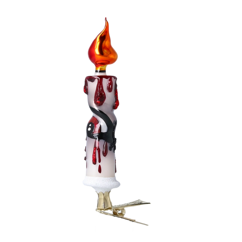 Sanguine Midnight Vigil | Hand-Painted Glass Ornament | Blubom 2022-572
