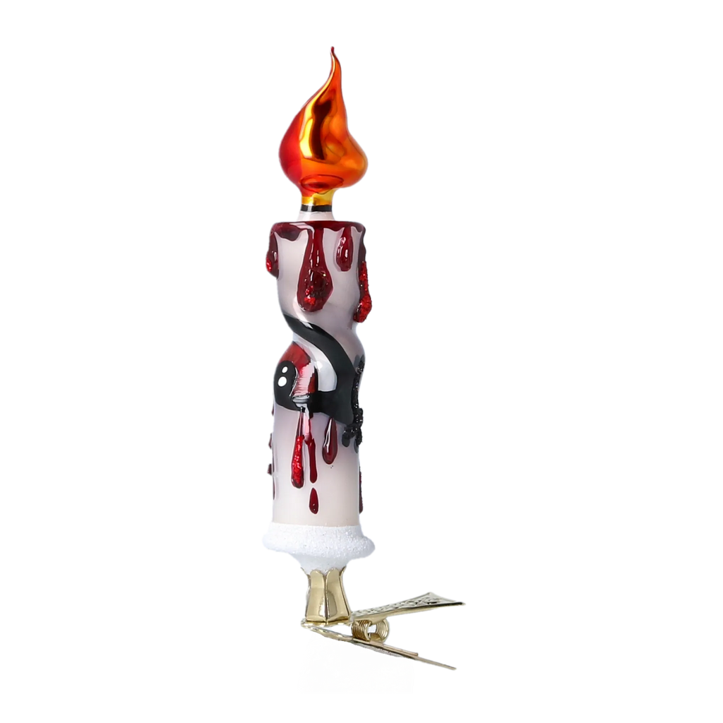 Sanguine Midnight Vigil | Hand-Painted Glass Ornament | Blubom 2022-572