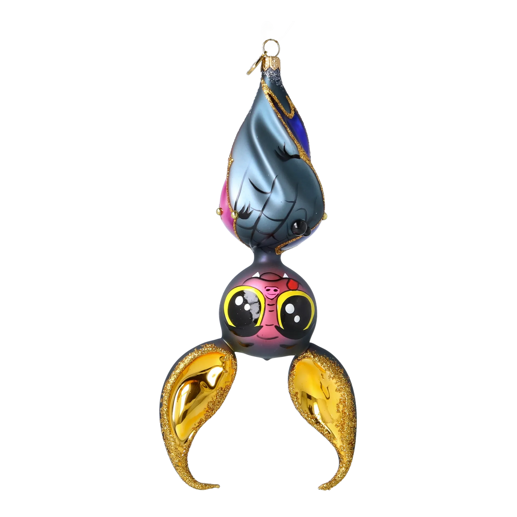 Gilded Night Voyager | Hand-Painted Glass Ornament | Blubom 2022-579