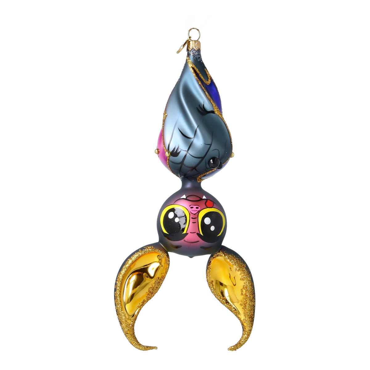 Gilded Night Voyager | Hand-Painted Glass Ornament | Blubom 2022-579