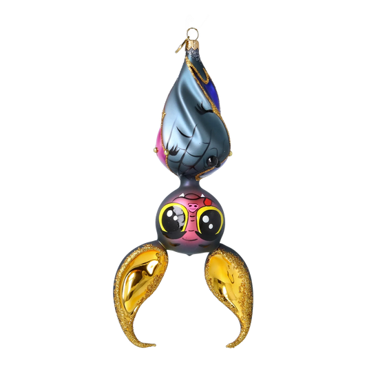 Gilded Night Voyager | Hand-Painted Glass Ornament | Blubom 2022-579