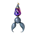 Load image into Gallery viewer, Enchanted Winged Bat. Handmade Glass Christmas ornament. 2022-579
