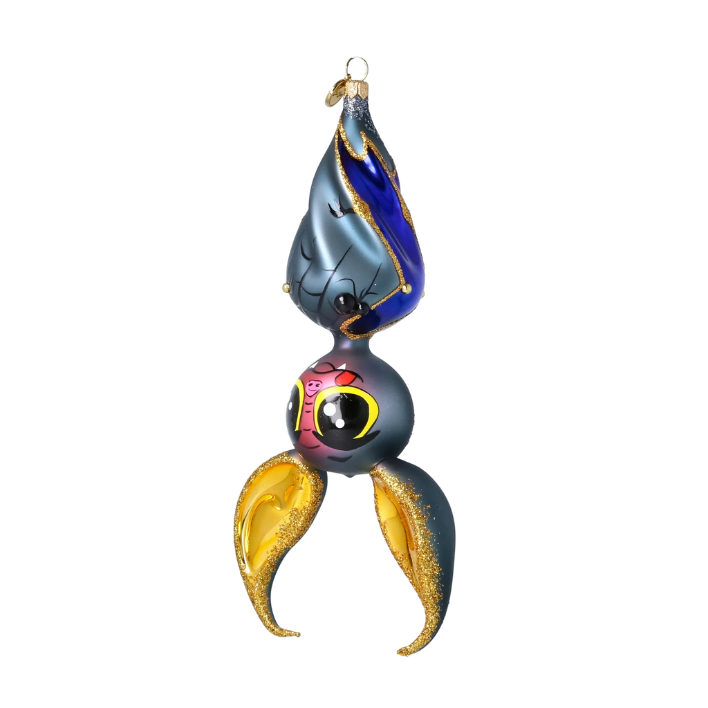 Gilded Night Voyager | Hand-Painted Glass Ornament | Blubom 2022-579
