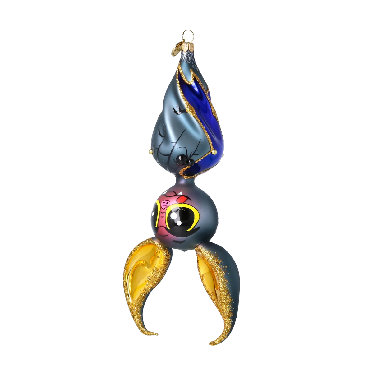 Gilded Night Voyager | Hand-Painted Glass Ornament | Blubom 2022-579